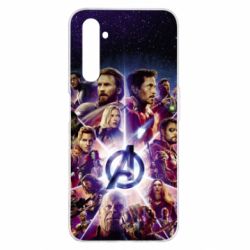 Чохол для Realme 6 Pro Avengers heroes and logo endgame - PrintSalon