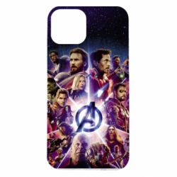 Чохол для iPhone 14 Avengers heroes and logo endgame - PrintSalon