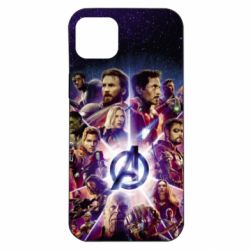 Чохол для iPhone 14 Plus Avengers heroes and logo endgame - PrintSalon