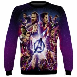 3D світшот Avengers heroes and logo endgame - PrintSalon