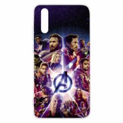 Чохол для Huawei P20 Avengers heroes and logo endgame - PrintSalon