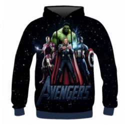 Мужское 3D худи Avengers in space - PrintSalon
