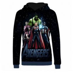 Жіноче 3D худі Avengers in space-PrintSalon Жіноче 3D худі Avengers in space