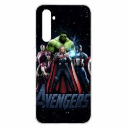 Чехол для Realme 6 Pro Avengers in space - PrintSalon