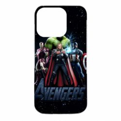 Чехол для iPhone 14 Pro Avengers in space - PrintSalon