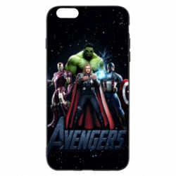 Чехол для iPhone 6 Plus/6S Plus Avengers in space - PrintSalon