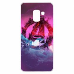 Чохол для Samsung A8 2018 Avengers logo and space - PrintSalon