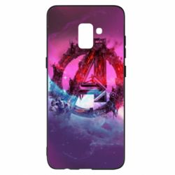 Чохол для Samsung A8+ 2018 Avengers logo and space - PrintSalon