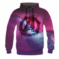 Чоловіче 3D худі Avengers logo and space - PrintSalon