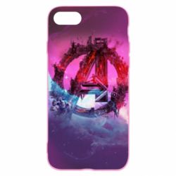 Чехол для iPhone SE 2020 Avengers logo and space