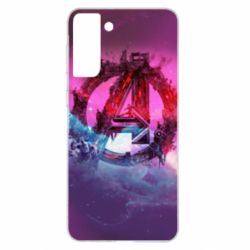 Чохол для Samsung S21+ Avengers logo and space