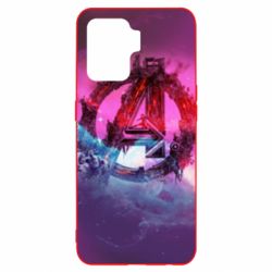 Чохол для Oppo Reno 5 Lite Avengers logo and space - PrintSalon