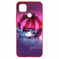 Чехол для Xiaomi Redmi 9c Avengers logo and space