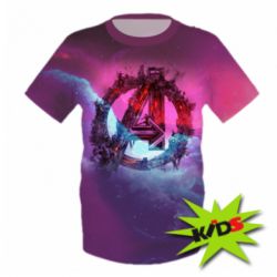 Дитяча 3D футболка Avengers logo and space - PrintSalon