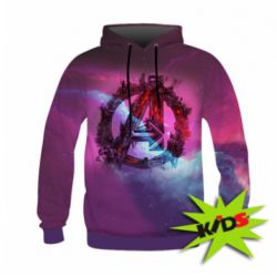 Дитяче 3D худі Avengers logo and space