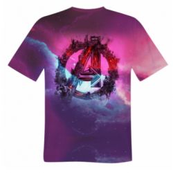 Чоловіча футболка 3D Avengers logo and space - PrintSalon