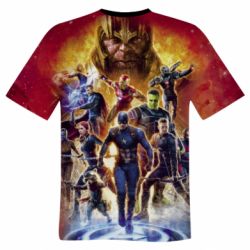 Мужская футболка 3D Avengers on fire - PrintSalon