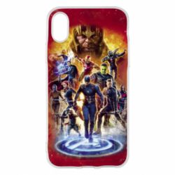 Чехол для iPhone X/Xs Avengers on fire - PrintSalon