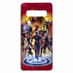 Чехол для Samsung S10+ Avengers on fire - PrintSalon