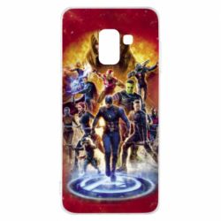 Чехол для Samsung A8 2018 Avengers on fire - PrintSalon