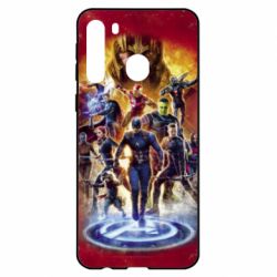 Чехол для Samsung A21 Avengers on fire - PrintSalon