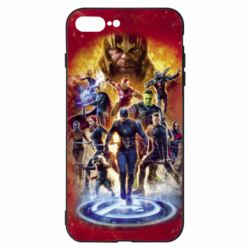 Чехол для iPhone 8 Plus Avengers on fire - PrintSalon