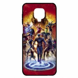 Чехол для Xiaomi Redmi Note 9S/9Pro/9Pro Max Avengers on fire - PrintSalon
