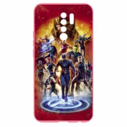 Чехол для Xiaomi Redmi 9 Avengers on fire - PrintSalon