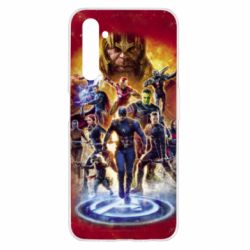 Чехол для Realme 6 Avengers on fire - PrintSalon