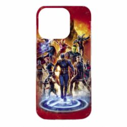 Чехол для iPhone 14 Pro Avengers on fire - PrintSalon