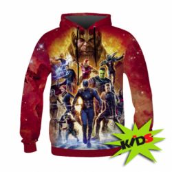 Дитяче 3D худі Avengers on fire