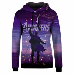Жіноче 3D худі Avengers thor minimalist-PrintSalon Жіноче 3D худі Avengers thor minimalist