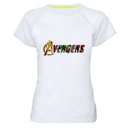 Женская футболка для спорта Avengers - PrintSalon