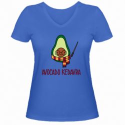 Жіноча футболка з V-подібним вирізом Avocado kedavra - PrintSalon