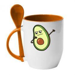 Чашка с ложкой Avocado swag - PrintSalon