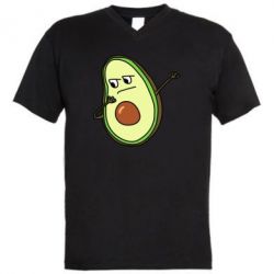 Мужская футболка  с V-образным вырезом Avocado swag - PrintSalon