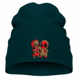 Детская шапка Baby Groot And Deadpool - PrintSalon