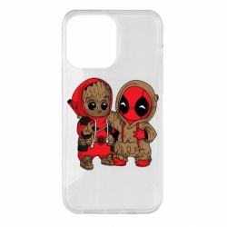 Чехол для iPhone 14 Pro Max Baby Groot And Deadpool - PrintSalon