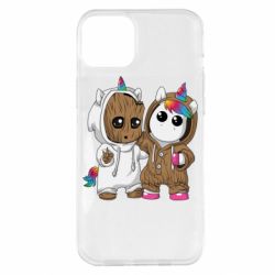 Чехол для iPhone 14 Plus Baby Groot And Unicorn - PrintSalon