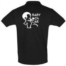 Мужское поло Baby in car - PrintSalon