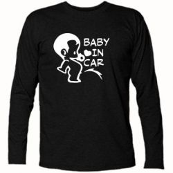 Футболка с длинным рукавом Baby in car - PrintSalon