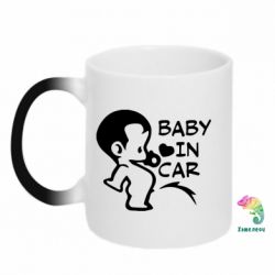 Чашка-хамелеон Baby in car - PrintSalon