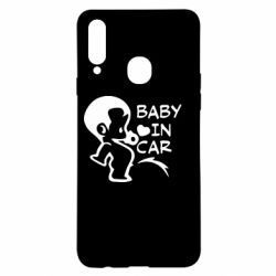 Чехол для Samsung A20s Baby in car - PrintSalon