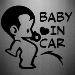 Наклейка Baby in car - PrintSalon