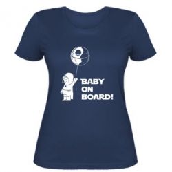 Женская футболка Baby on board 1 - PrintSalon