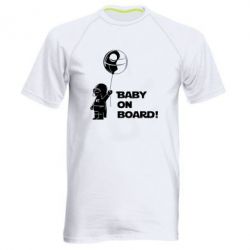 Мужская футболка для спорта Baby on board 1 - PrintSalon
