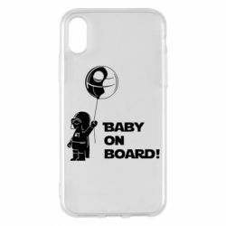 Чехол для iPhone X/Xs Baby on board 1 - PrintSalon