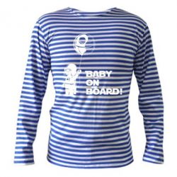 Тельняшка с длинным рукавом Baby on board 1 - PrintSalon