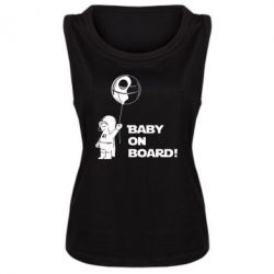 Женская майка Baby on board 1 - PrintSalon