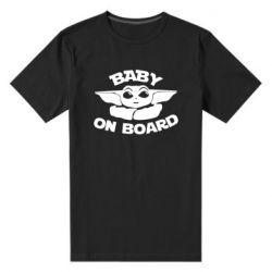 Мужская футболка премиум Baby on board yoda - PrintSalon